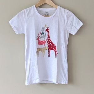 NWOT J.Crew Animal Tree Graphic Collector Tee